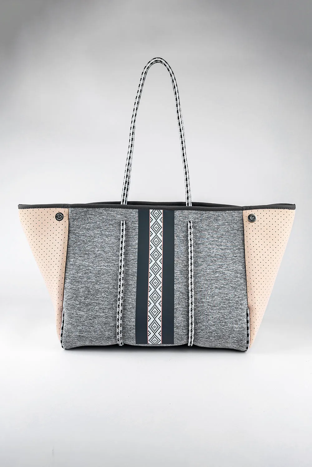 Casual Neoprene Colorblock Tote Bags