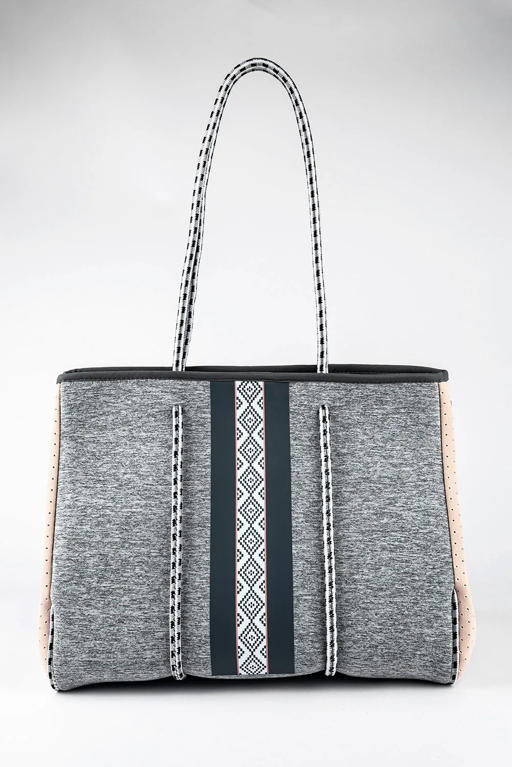 Casual Neoprene Colorblock Tote Bags