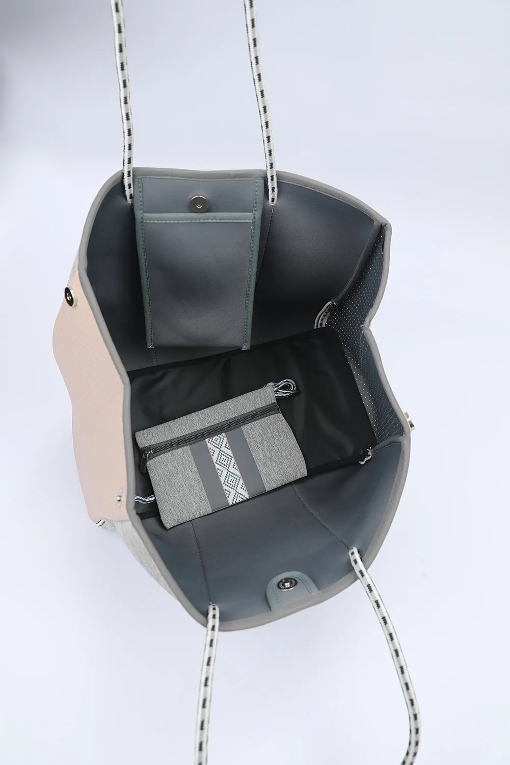 Casual Neoprene Colorblock Tote Bags