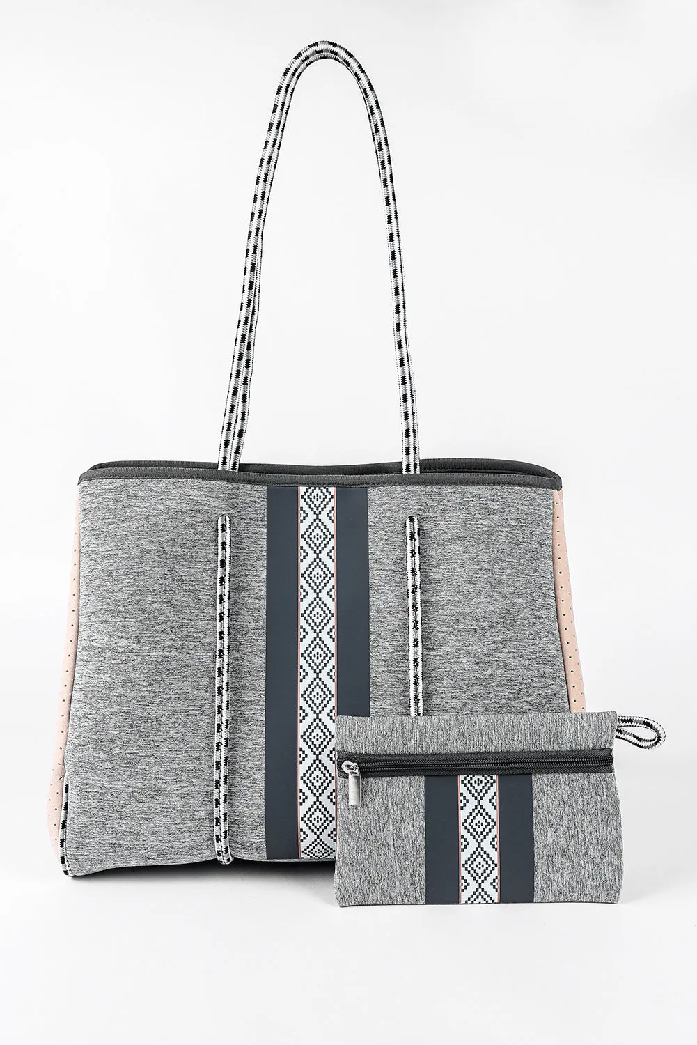 Casual Neoprene Colorblock Tote Bags