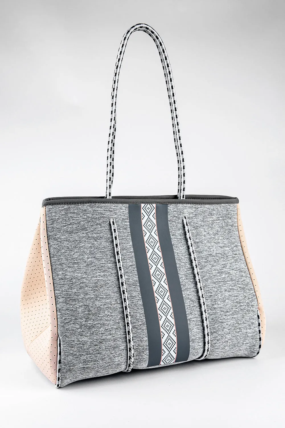 Casual Neoprene Colorblock Tote Bags
