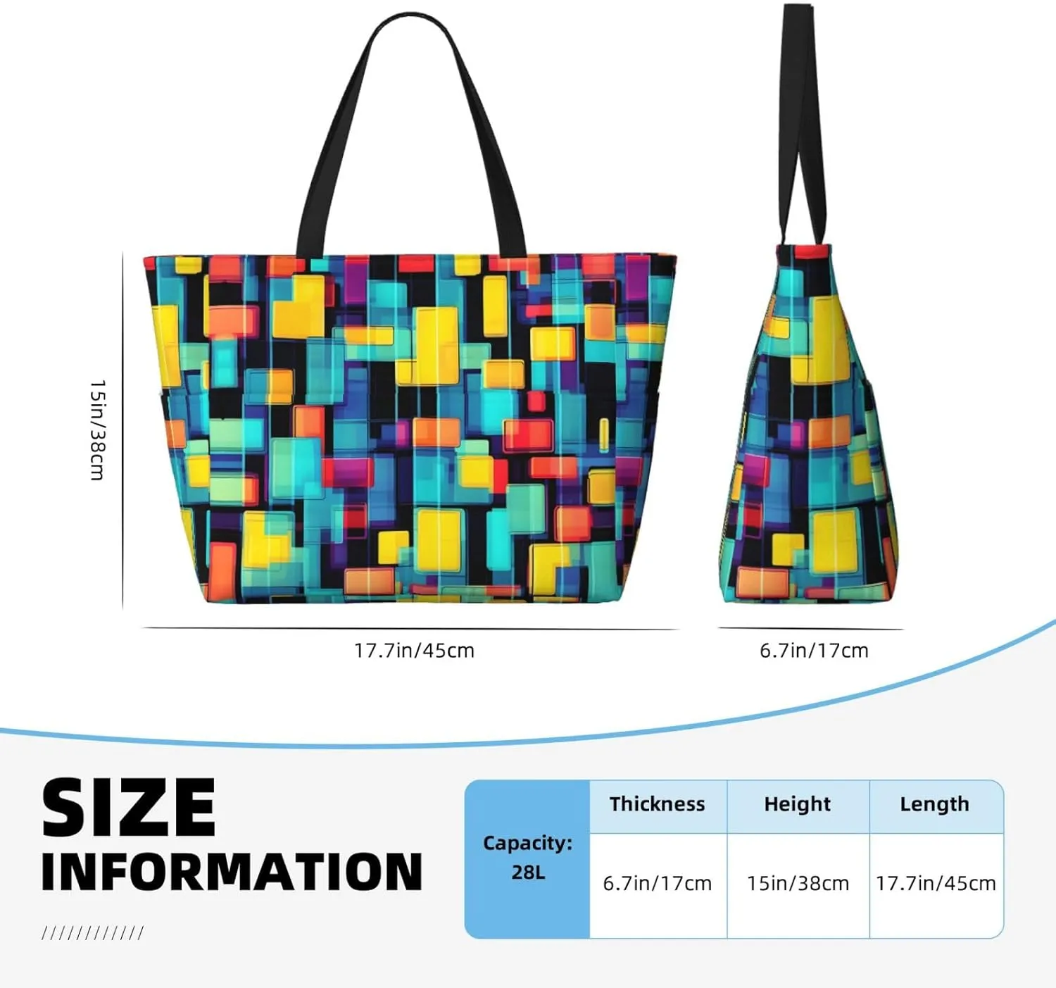 Cat And Butterfly Spacious Large Capacity Beach Travel Bag - Foldable Beach Bag Tote Bag With Zipper