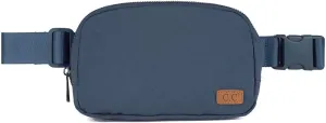 C.C Unisex Adjustable Strap Waist Pouch Crossbody Belt Bag Fanny Pack, Blue