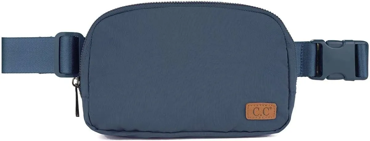 C.C Unisex Adjustable Strap Waist Pouch Crossbody Belt Bag Fanny Pack, Blue