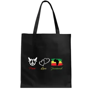 Celebrate Equality Civil Rights Freedom Gift for Black Juneteenth 1865 Black Lives Matter Black Black Multicolor Canvas Tote Bag