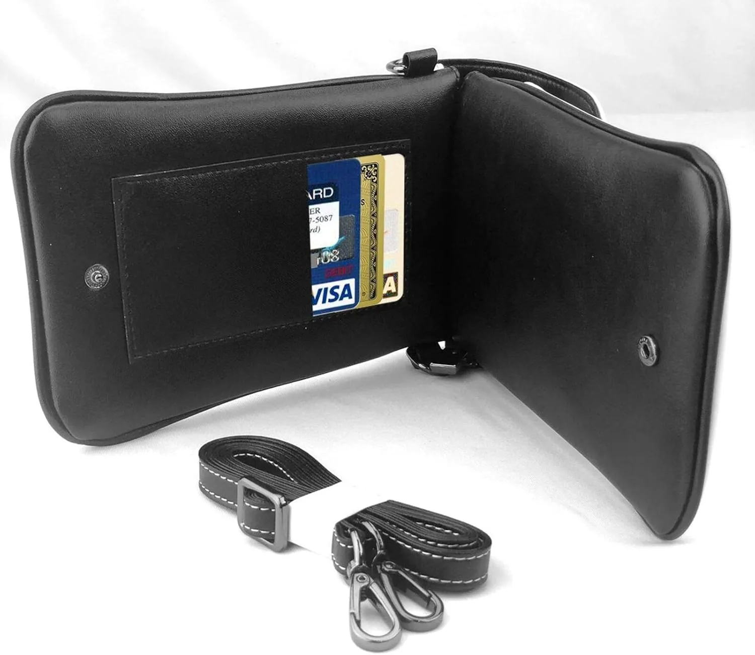 Cell Phone Golf Multipurpose Cheese Holes Black Pattern Holder - for 6 Inch Cell Phones with Detachable Shoulder Strap, Totebag Wristlet Convertible Cross Body Bag