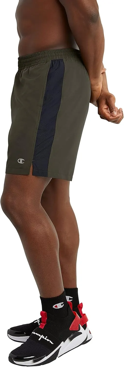 Champion Men's Shorts, Woven Sport Shorts, Moisture Wicking, Athletic Shorts, 7