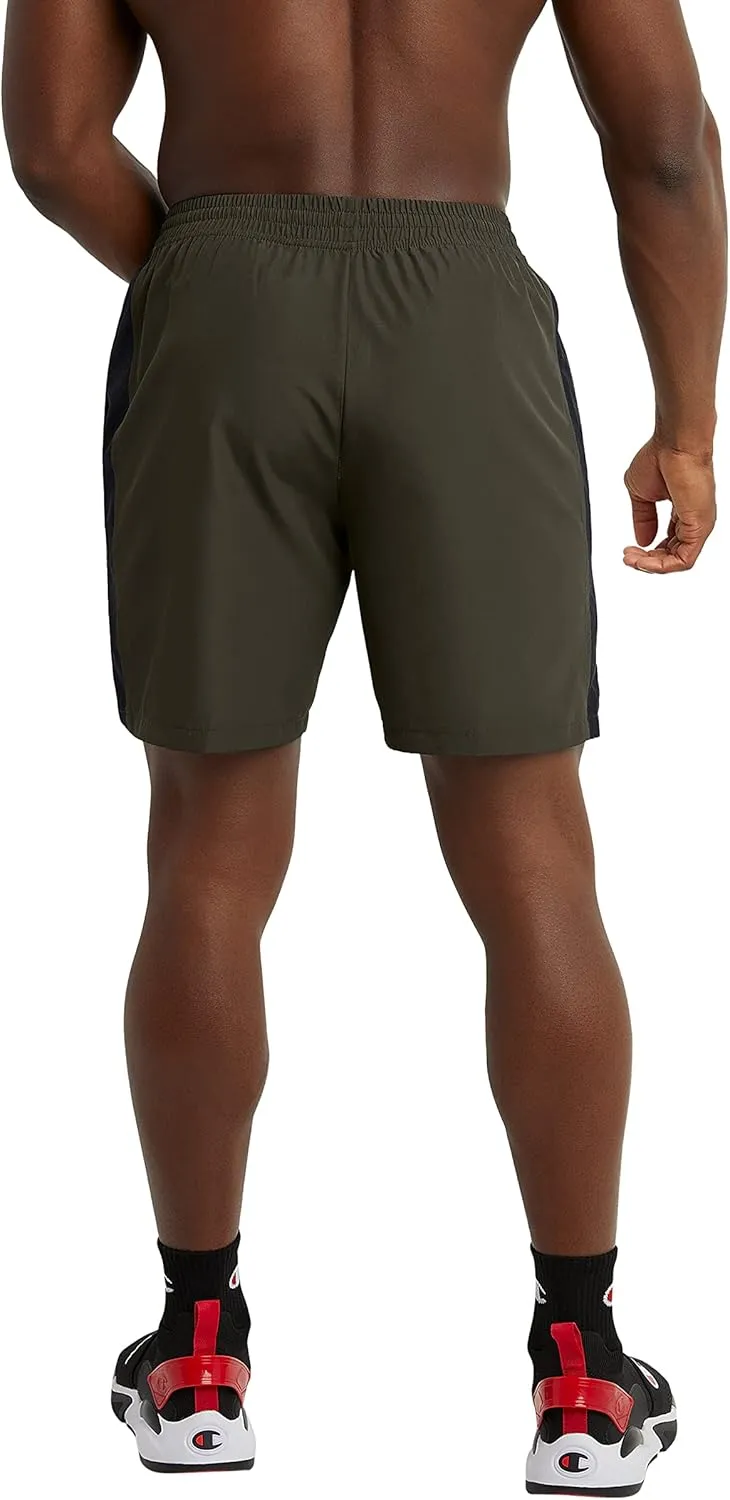 Champion Men's Shorts, Woven Sport Shorts, Moisture Wicking, Athletic Shorts, 7