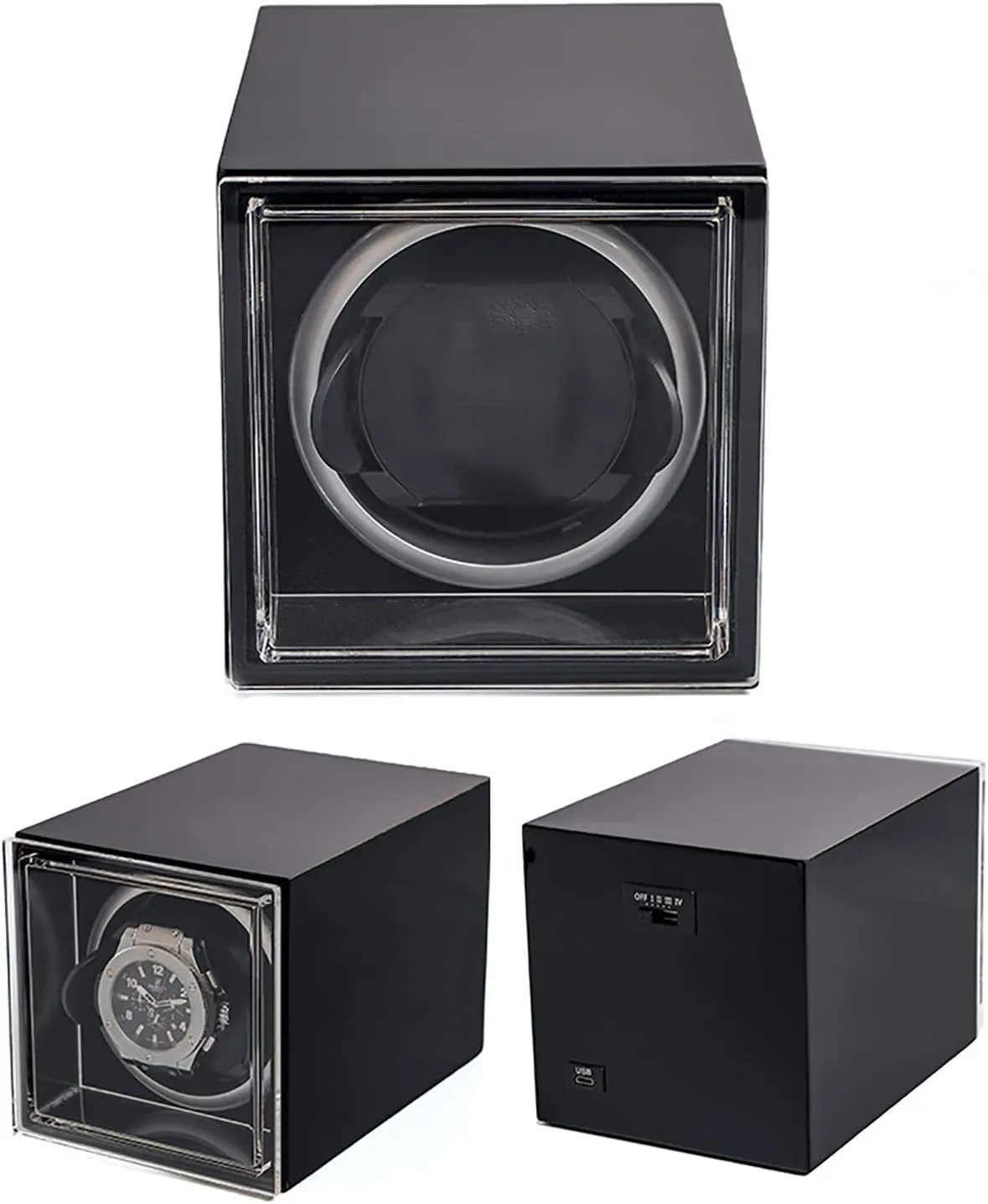Chandelier Watch Winders Single Watch Shaker Wooden Dustproof Watch Storage Box Automatic Mechanical Watch Winder Chandelier