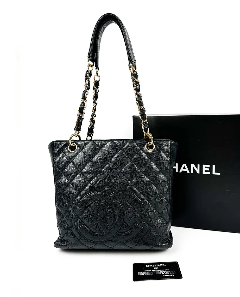 Chanel PST Caviar Black GHW