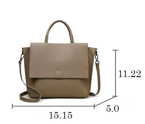 Classic Leather Large Capacity Satchel Crossbody Bag