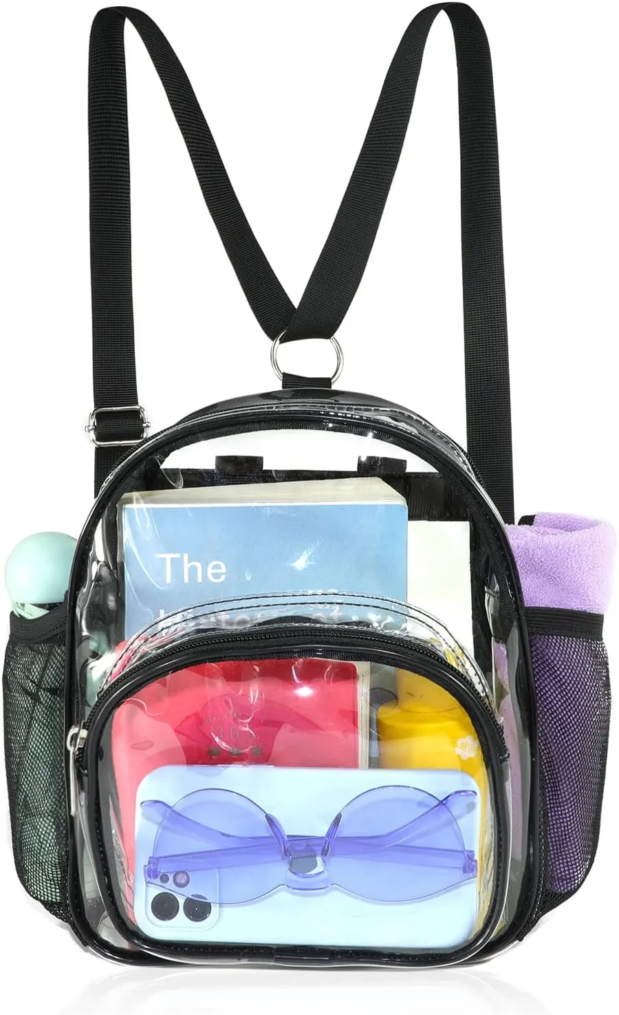Clear Backpack for Women - Stadium Approved Convertible Crossbody Purse for Concerts, Gym & Travel
