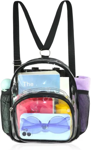 Clear Backpack for Women - Stadium Approved Convertible Crossbody Purse for Concerts, Gym & Travel
