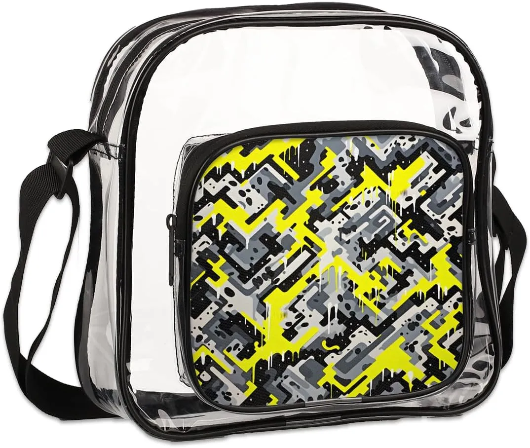 Clear Crossbody Purse Bag Clear Messenger Shoulder Bags See Through Transparent Purse