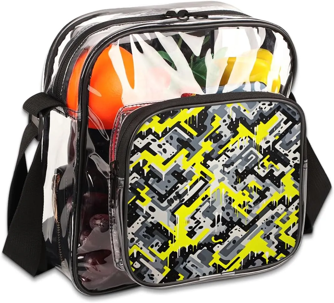 Clear Crossbody Purse Bag Clear Messenger Shoulder Bags See Through Transparent Purse