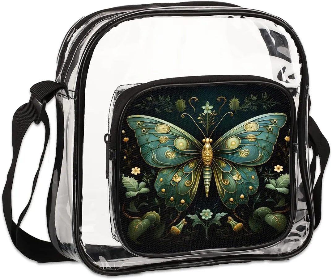 Clear Crossbody Purse Bag Clear Messenger Shoulder Bags See Through Transparent Purse