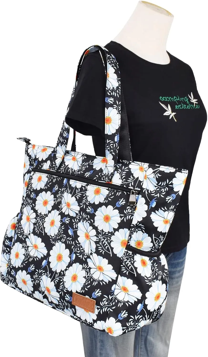 CLOUDMUSIC Shoulder Tote Bag For Nurses Teachers Work Gym Travel Beach Women With Large Capacity Waterproof