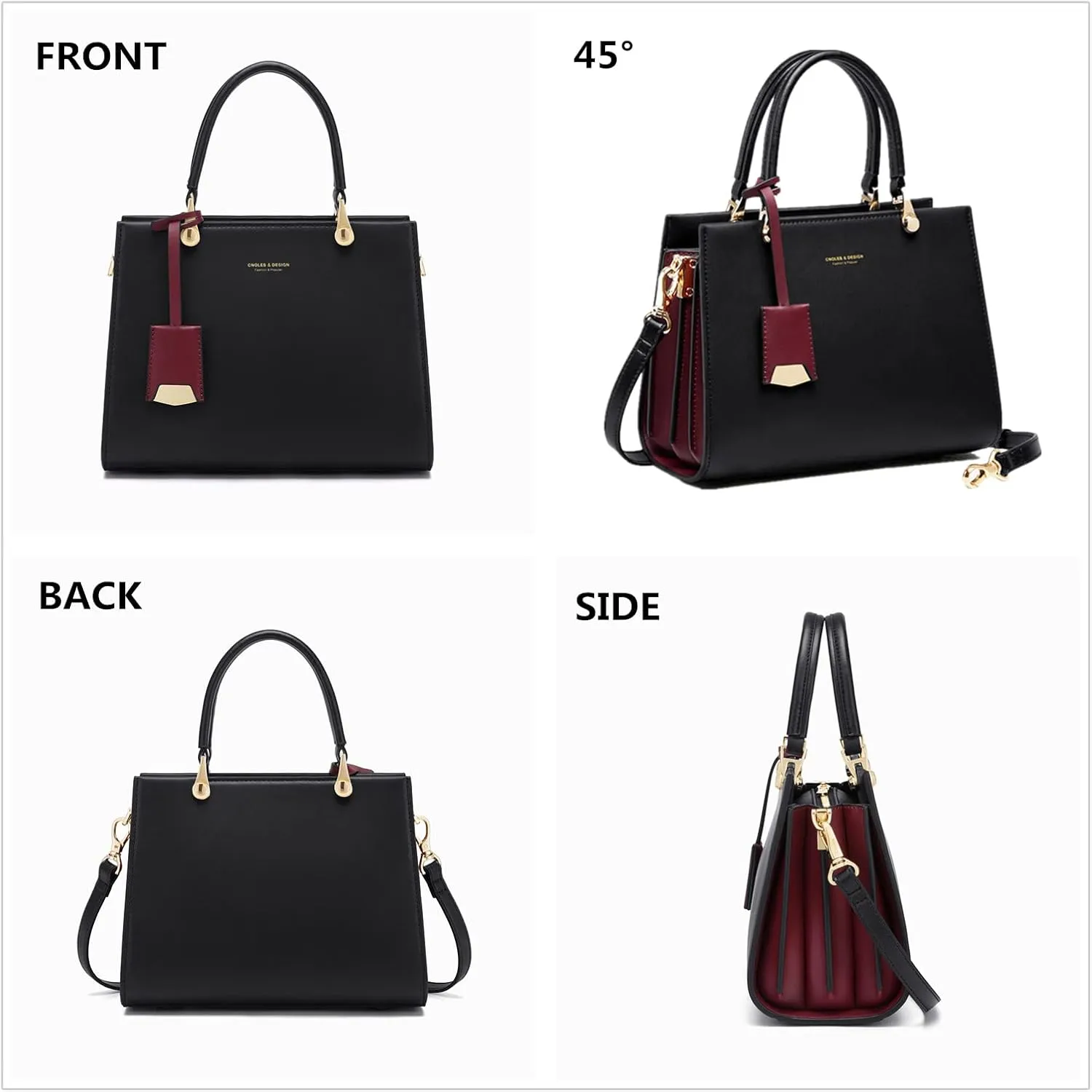 Cnoles Handbags for Women Large Capacity Tote Shoulder Bags Ladies Handle Satchel Purse