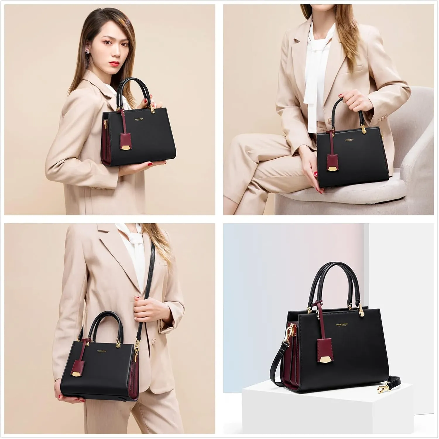 Cnoles Handbags for Women Large Capacity Tote Shoulder Bags Ladies Handle Satchel Purse