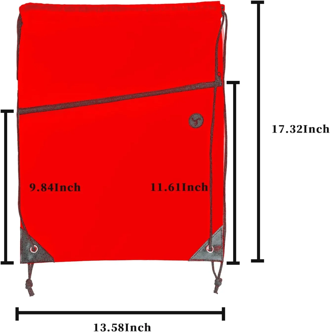 CODOBON Lightweight Drawstring Backpack with 2 Compartments – Holds 14" Laptop & Shoes | Foldable to Phone Size, Zip Pocket with Cable Port | Economical for Gym, Travel, Men Women (20, Red)