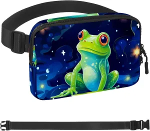 Colorful Art Frog-127 Crossbody Fanny Pack for Men&Women,Belt Bag for Travel Casual Walking Running Hiking Cycling