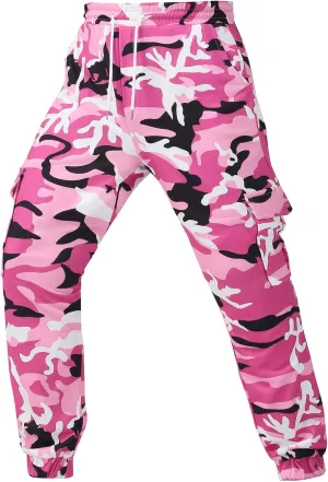 Colorful House Men Camo Cargo Jogger Sweatpants Casual Drawstring Camouflage Cargo Work Pants with Pockets