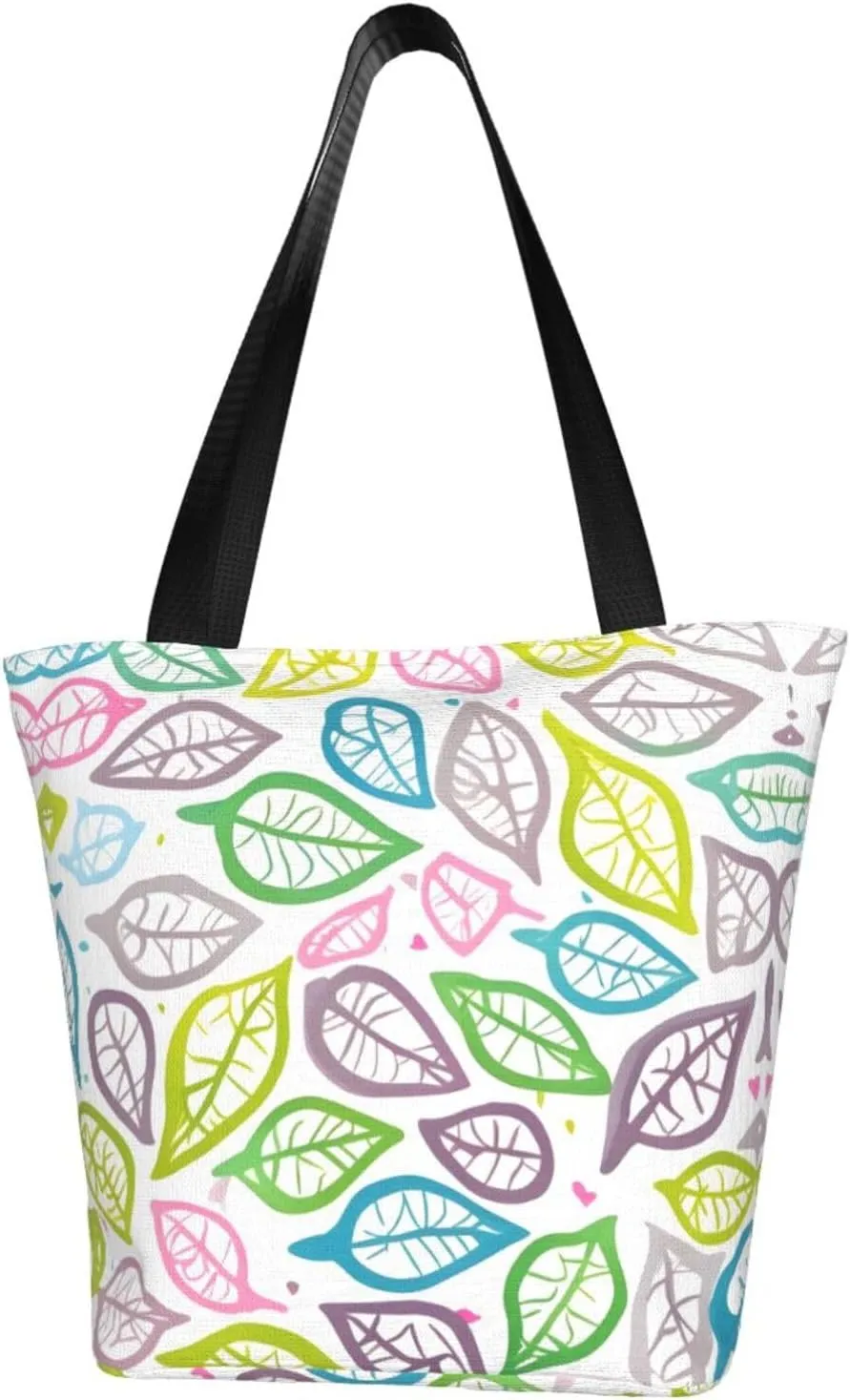 Coloured foliage lines Cross-body Shoulder Bag, Women's One-shoulder Handbag, Weekend Travel Shopping and Playing Shoulder Bag