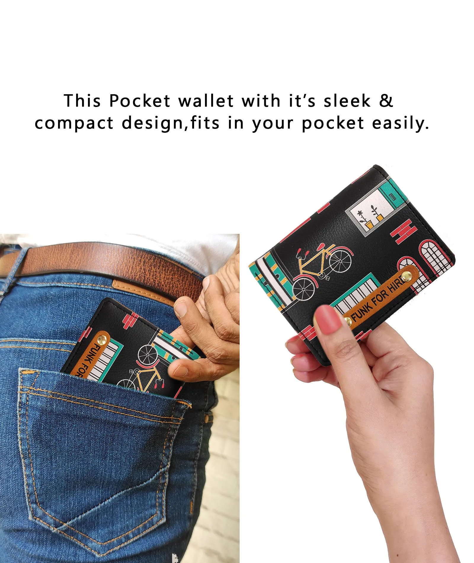Combo Offers: Navy Red Fanny Pack & Wall Pocket Wallet Black