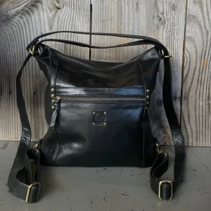 Convertible Leather Bag to Backpack