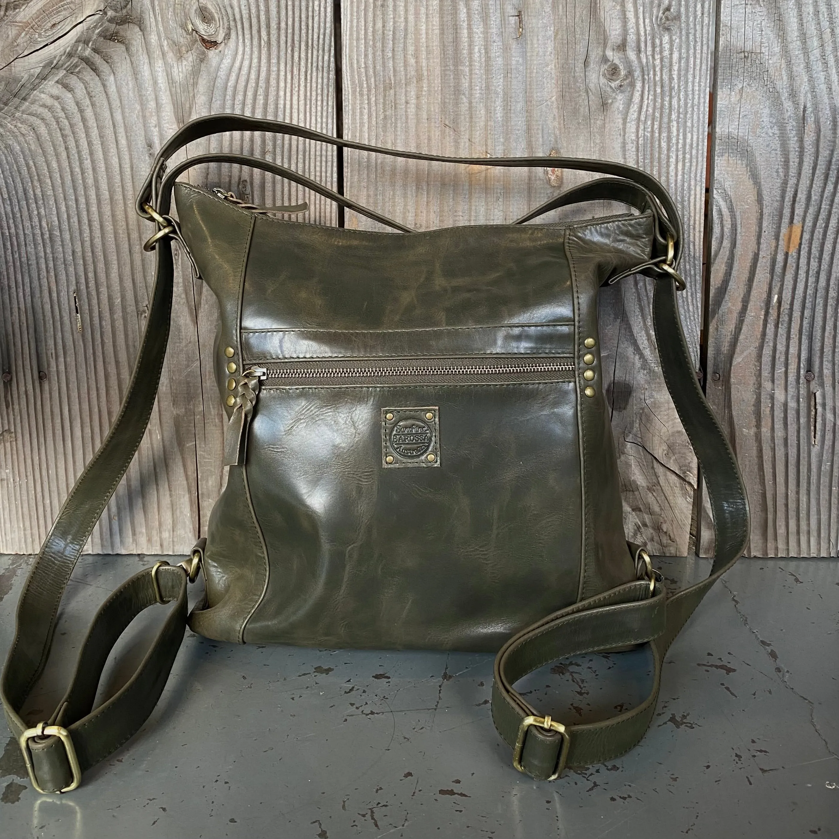 Convertible Leather Bag to Backpack