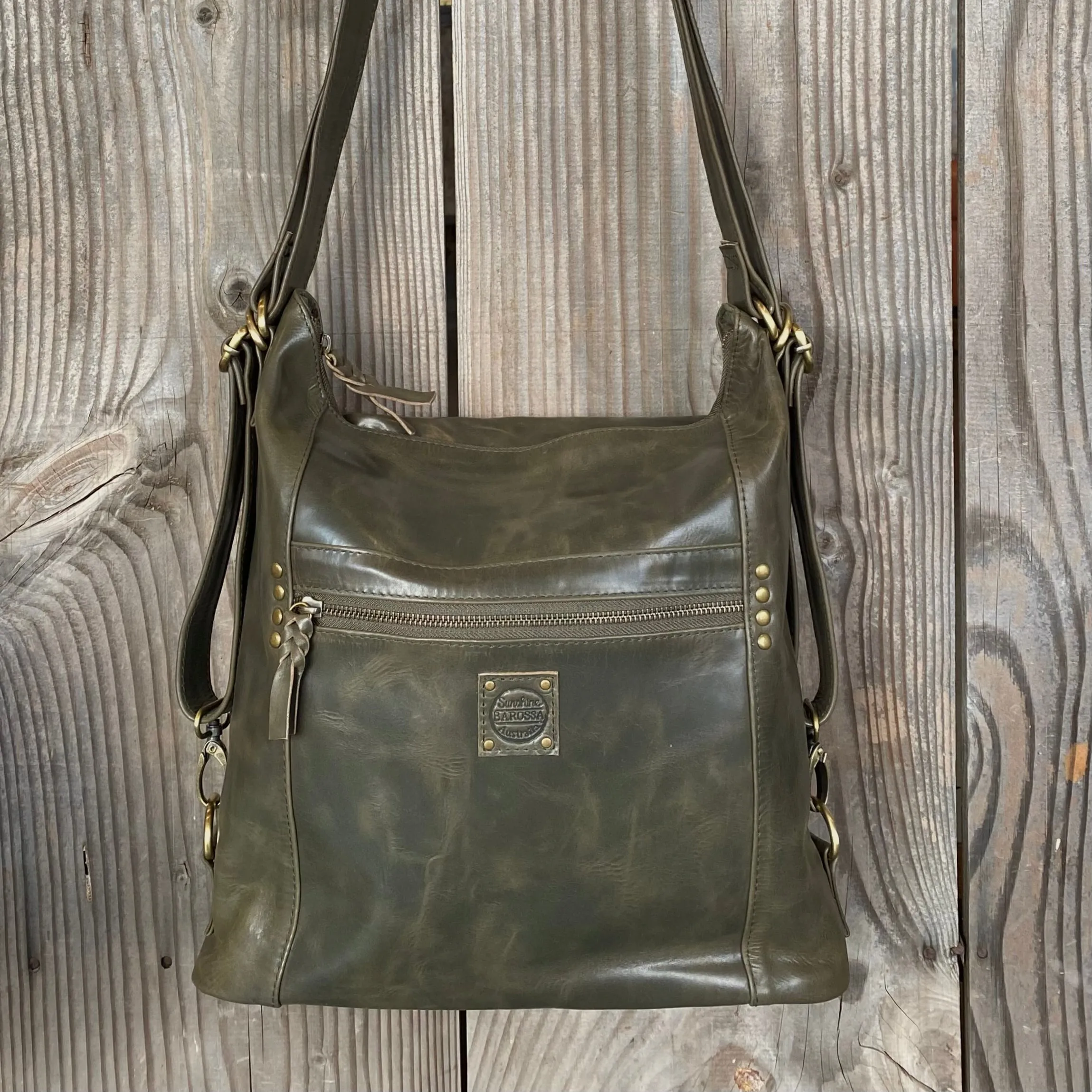 Convertible Leather Bag to Backpack