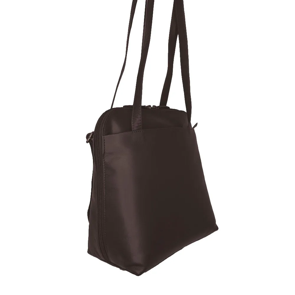 Convertible Shoulder bag to Backpack - 'Bucksport' - (New England Buff Leather)