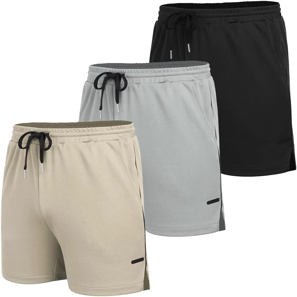 COOFANDY Men's 2 Pack Gym Workout Shorts Quick Dry Athletic Shorts 5 Inch Lightweight Sports Running Shorts with Pockets