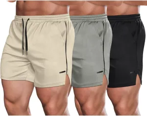 COOFANDY Men's 2 Pack Gym Workout Shorts Quick Dry Athletic Shorts 5 Inch Lightweight Sports Running Shorts with Pockets