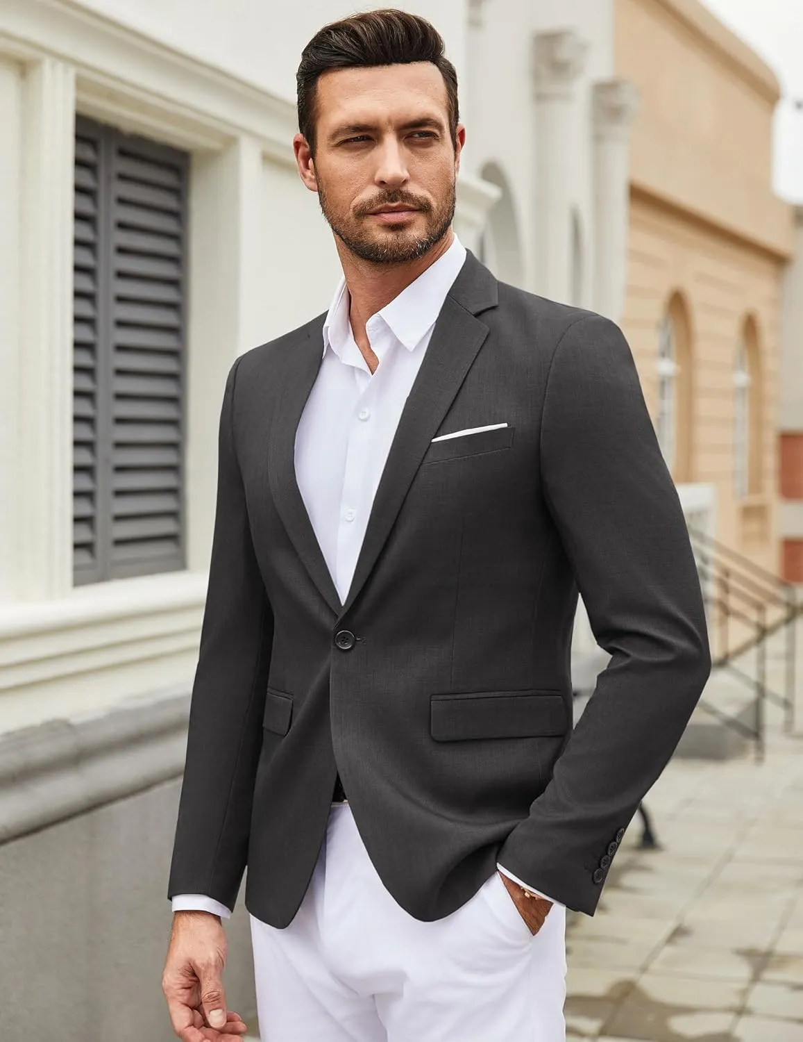 COOFANDY Mens Casual Blazer Suit Jackets One Button Sport Coats Lightweight Business Sports Jackets