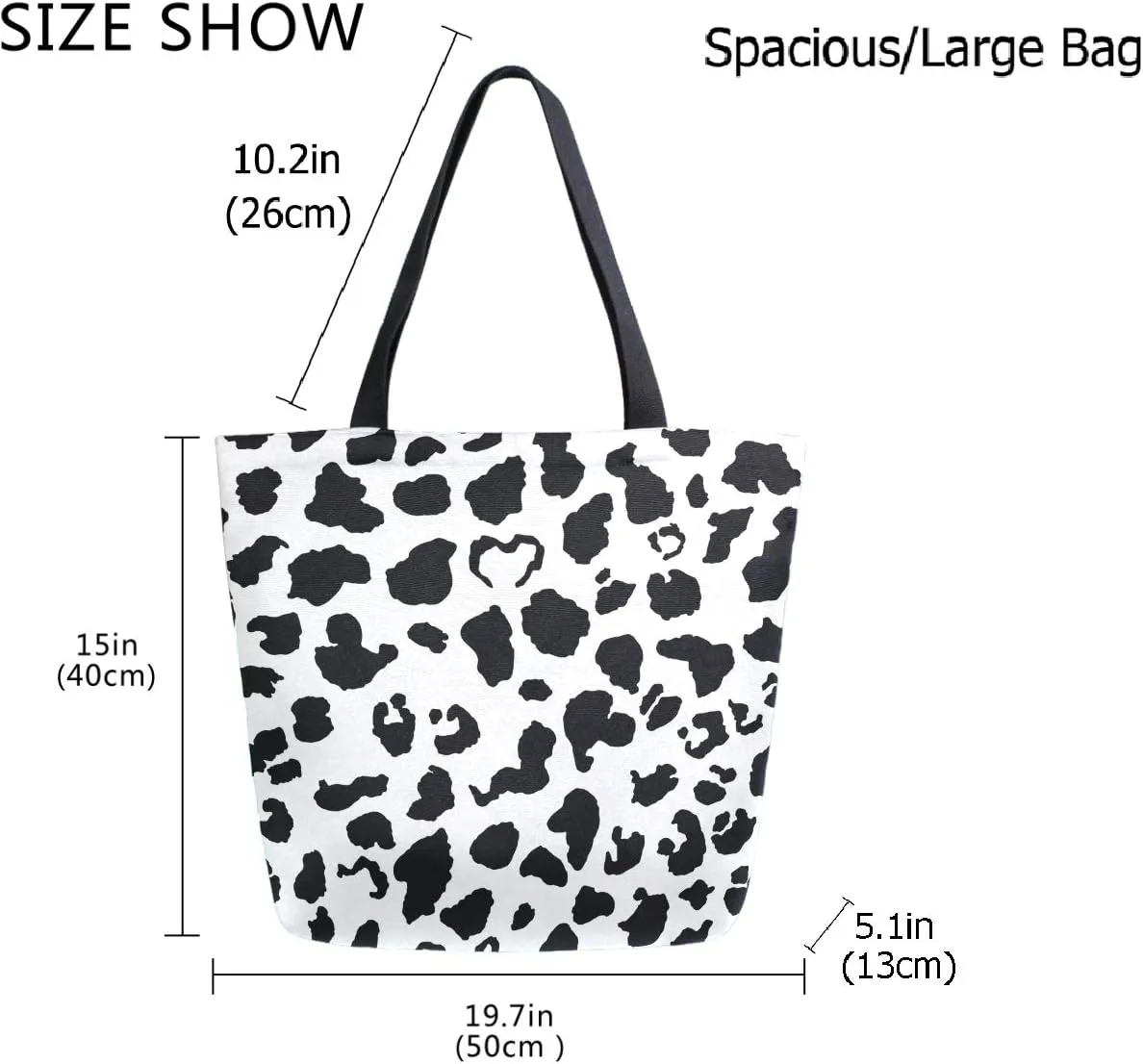 Cool Printed Extra Large Shoulder Tote Bag for Beach Travel Weekender Gym Reusable Grocery Shopping