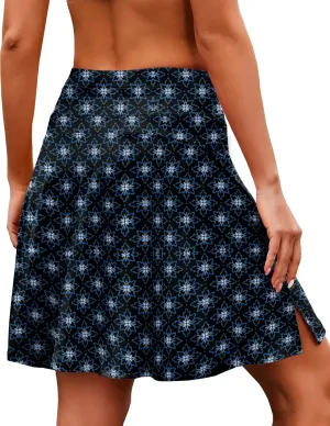 COOrun Tennis Skirt Women 20" Knee Length Golf Skort with Pockets High Waisted Athletic Sports Inner Shorts Skirts S-XXL
