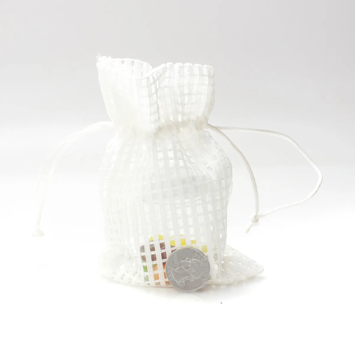 Cotton Mesh Drawstring Bags Party Favor Bags