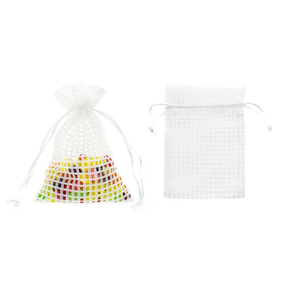 Cotton Mesh Drawstring Bags Party Favor Bags