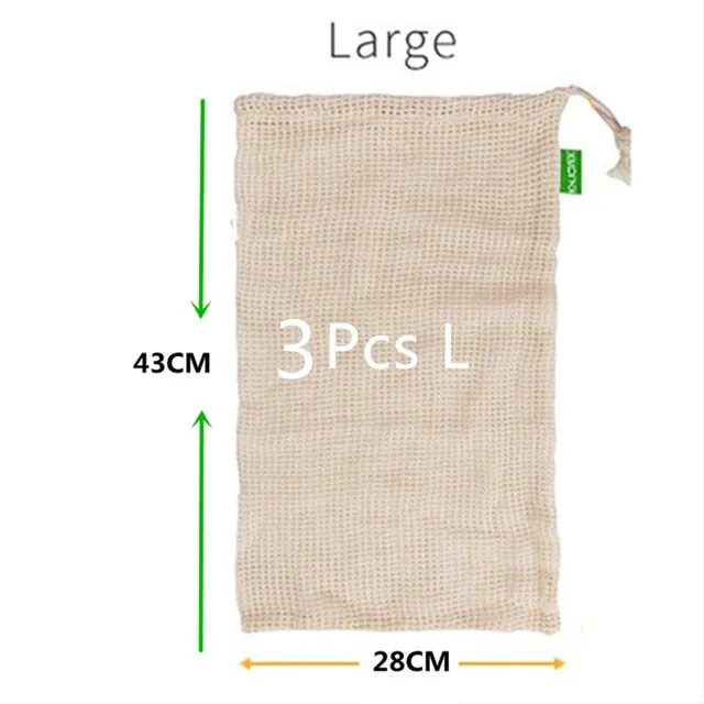 Cotton Mesh Reusable Produce Bags