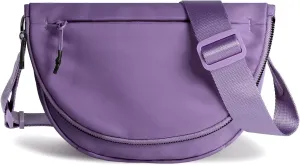 Crescent Bag for Women and Men, Fashion Medium Nylon Folding Crescent Moon Bag Single Shoulder Bag with Adjustable Strap