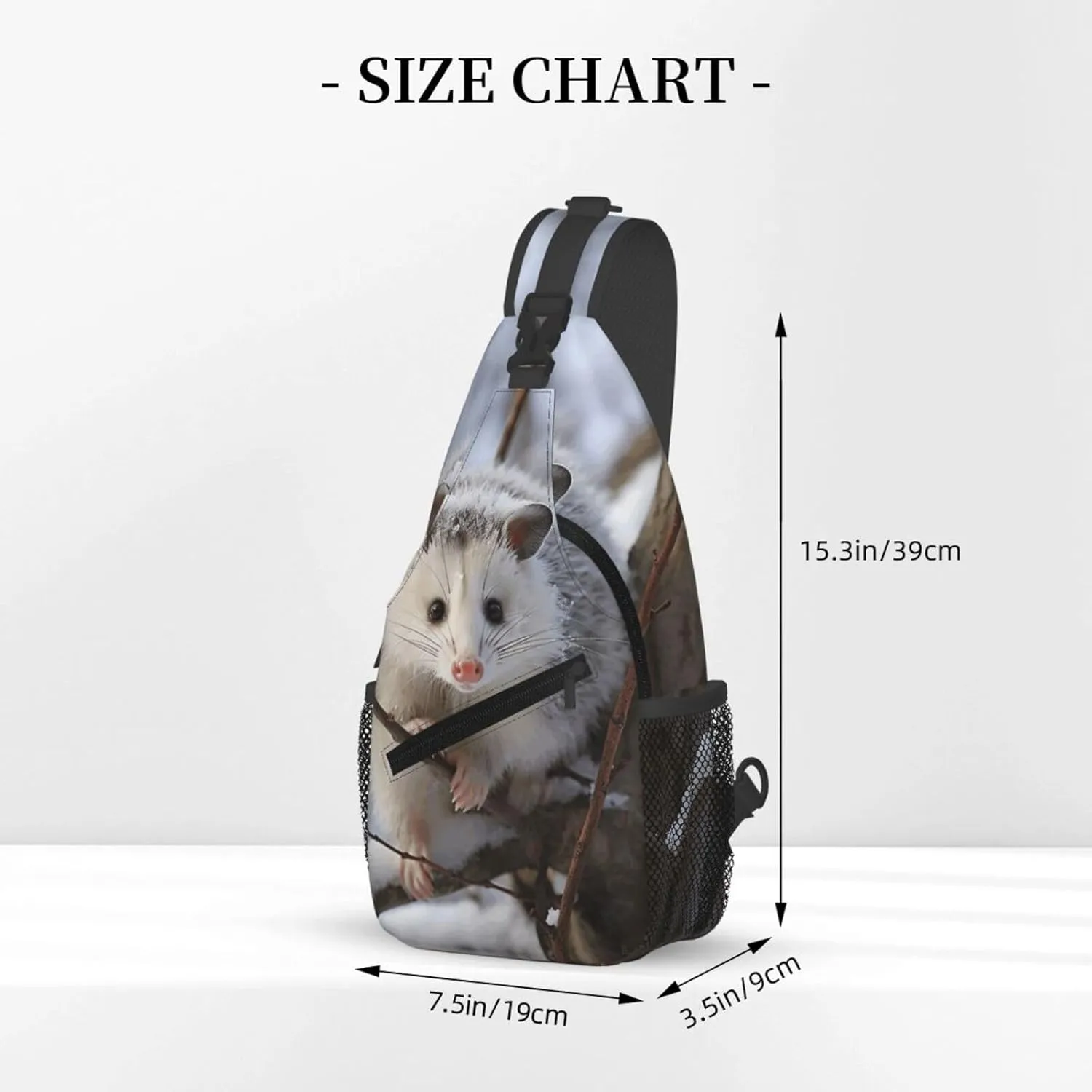 Cross Chest Bag Diagonally Sling Backpack Crossbody Shoulder Bag Owl Tree Branches Sling Bag Travel Hiking Daypack