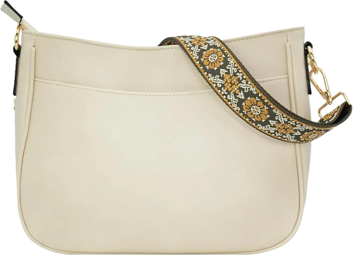 Crossbody Bag for Women Bohemian Vintage Stylish Purse Vegan Leather Shoulder Bag with Adjustable Wide Strap