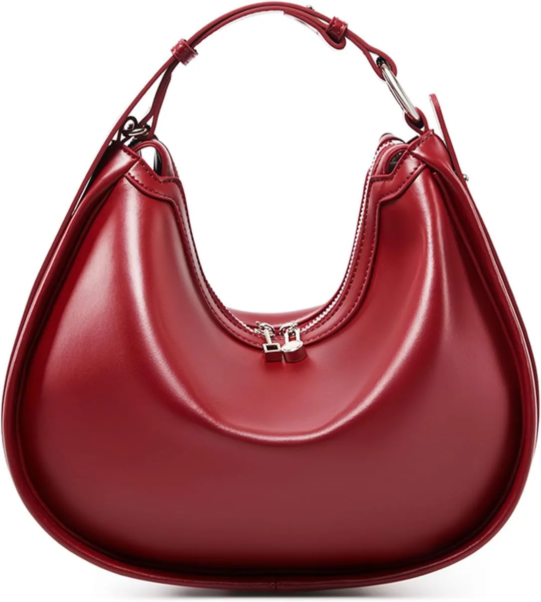 Crossbody Bag for Women Crescent Purse Trendy Shoulder Bag Handbag with Adjustable Strap