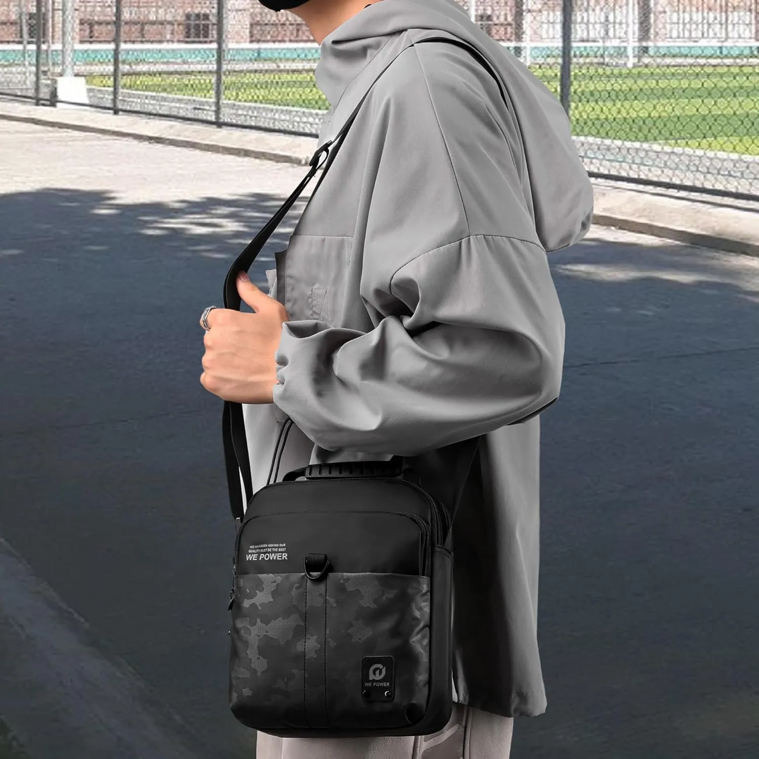 Crossbody Bags for Men Multicolor Lightweight Crossbody Shoulder Bag Small Messenger Bag Man for Work Travel