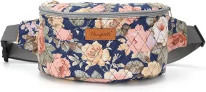 Crossbody Waist Bag - Small Yarn Storage Organizer for Skeins, Crochet Hooks & Accessories (Peony)