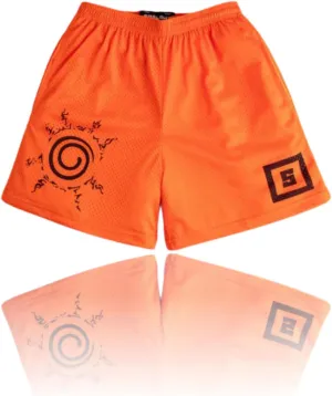 CROWN Anime Mesh Shorts - Breathable Workout Athletic Sport with Soft Pockets