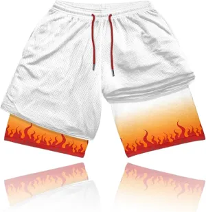 CROWN Anime Shorts - Breathable Compression Gym Short with Pockets