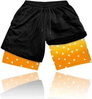 CROWN Anime Shorts - Breathable Compression Gym Short with Pockets
