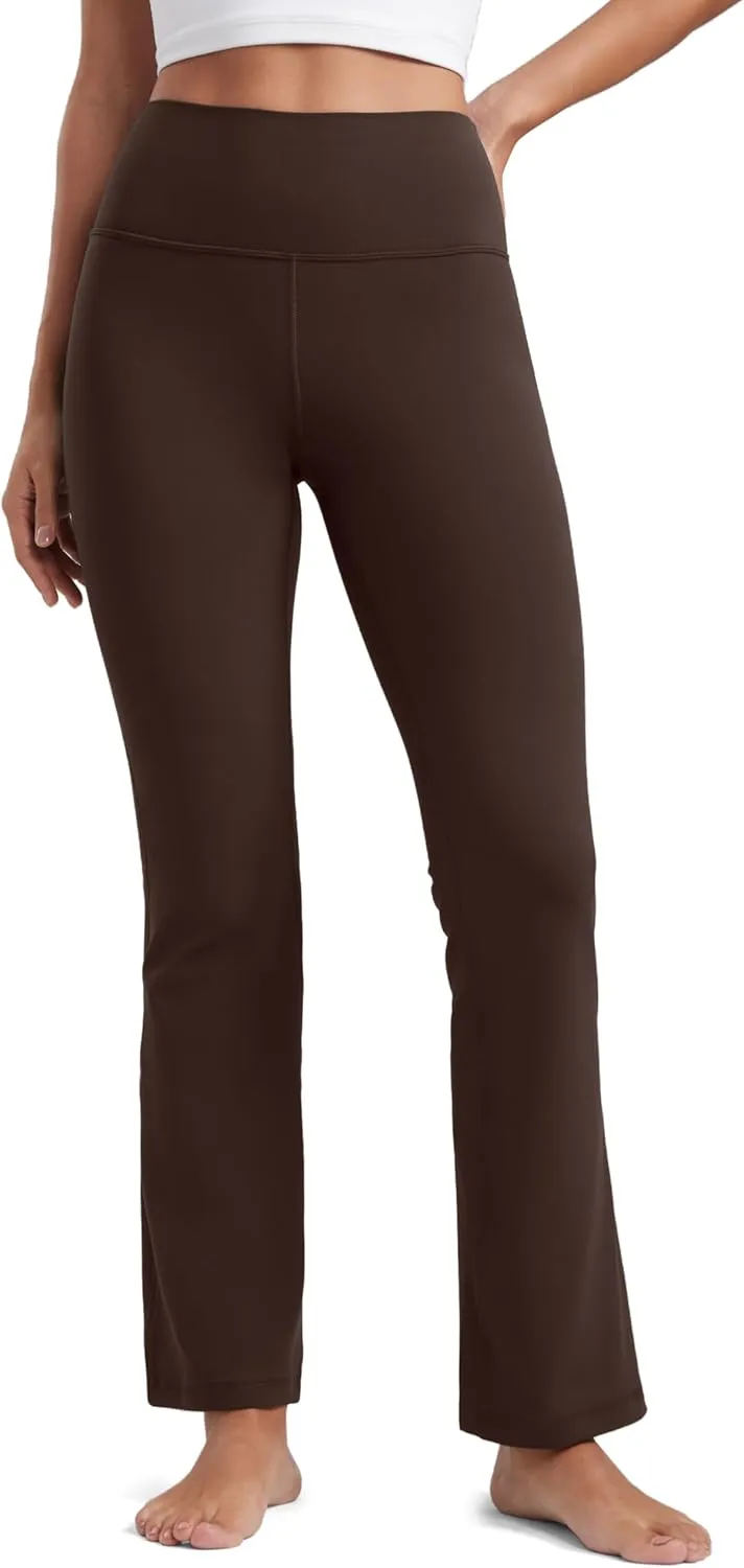 CRZ YOGA Womens Butterluxe High Waist Flare Pants 29" / 30.5" / 32" / 33.5" - Yoga Bootcut Wide Leg with Pocket Lounge